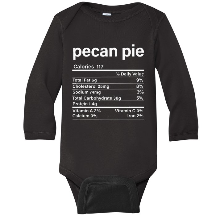 Pecan Pie Nutritional Facts Baby Long Sleeve Bodysuit