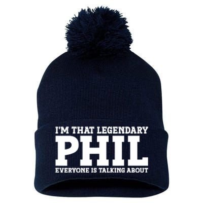 Phil Personal Name First Name Funny Phil Pom Pom 12in Knit Beanie