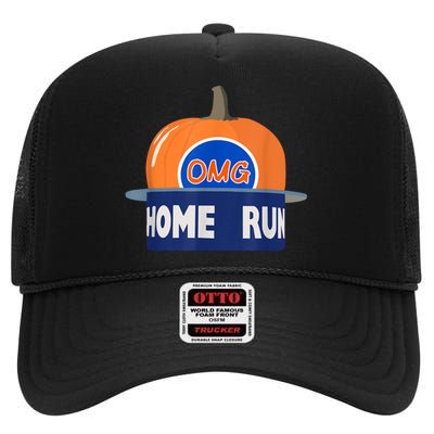 Playoff Pumpkin New York Omg High Crown Mesh Back Trucker Hat