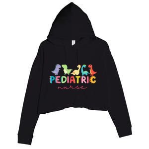 PICU Pediatric Nurse Dinosaurs Peds Nurse Crew Appreciation Crop Fleece Hoodie