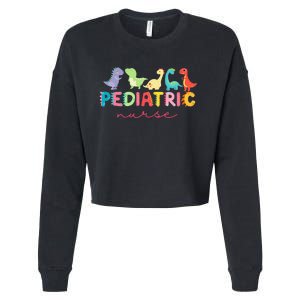 PICU Pediatric Nurse Dinosaurs Peds Nurse Crew Appreciation Cropped Pullover Crew