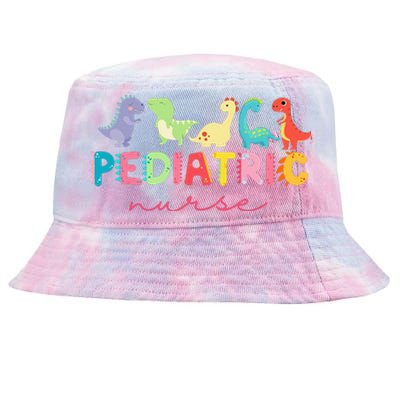 PICU Pediatric Nurse Dinosaurs Peds Nurse Crew Appreciation Tie-Dyed Bucket Hat