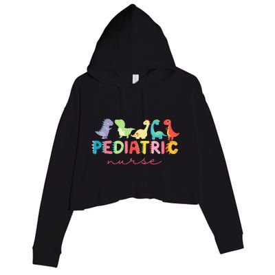 PICU Pediatric Nurse Dinosaurs Peds NurseCrew Appreciation Crop Fleece Hoodie