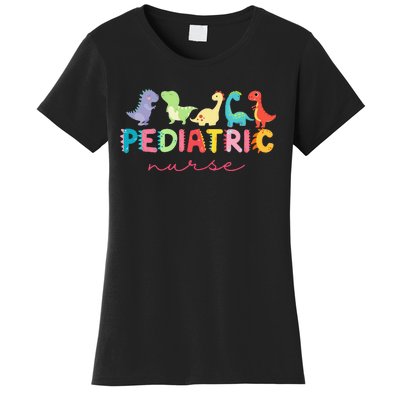 PICU Pediatric Nurse Dinosaurs Peds NurseCrew Appreciation Women's T-Shirt