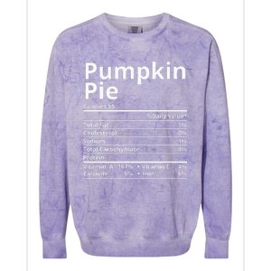 Pumpkin Pie Nutrition Facts Colorblast Crewneck Sweatshirt