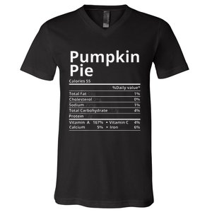 Pumpkin Pie Nutrition Facts V-Neck T-Shirt