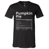 Pumpkin Pie Nutrition Facts V-Neck T-Shirt