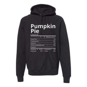 Pumpkin Pie Nutrition Facts Premium Hoodie