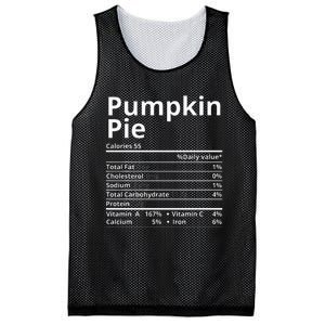 Pumpkin Pie Nutrition Facts Mesh Reversible Basketball Jersey Tank