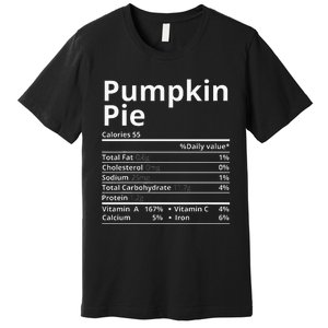 Pumpkin Pie Nutrition Facts Premium T-Shirt