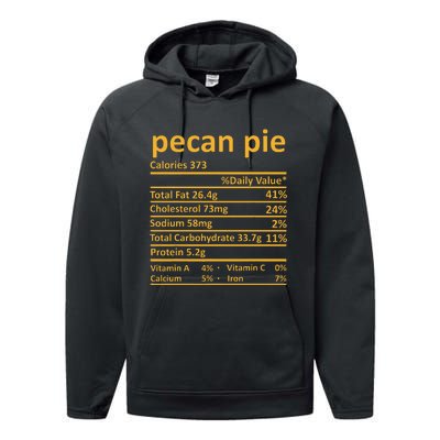 Pecan Pie Nutrition Thanksgiving Costume Food Fact Performance Fleece Hoodie