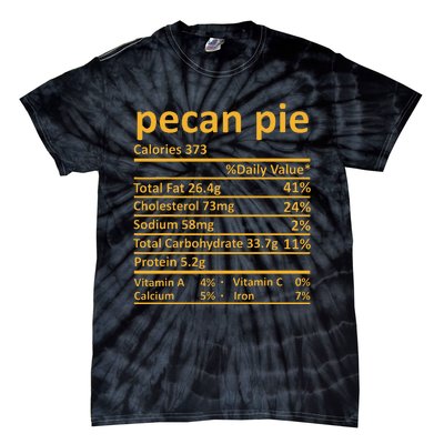 Pecan Pie Nutrition Thanksgiving Costume Food Fact Tie-Dye T-Shirt