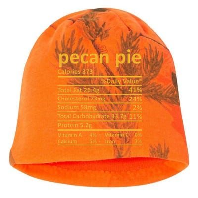 Pecan Pie Nutrition Thanksgiving Costume Food Fact Kati - Camo Knit Beanie