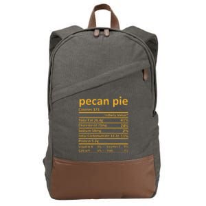 Pecan Pie Nutrition Thanksgiving Costume Food Fact Cotton Canvas Backpack