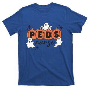 Peds Pediatric Nurse Halloween Boo Crew Ghost Pumpkins Funny Gift T-Shirt