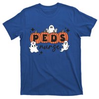 Peds Pediatric Nurse Halloween Boo Crew Ghost Pumpkins Funny Gift T-Shirt