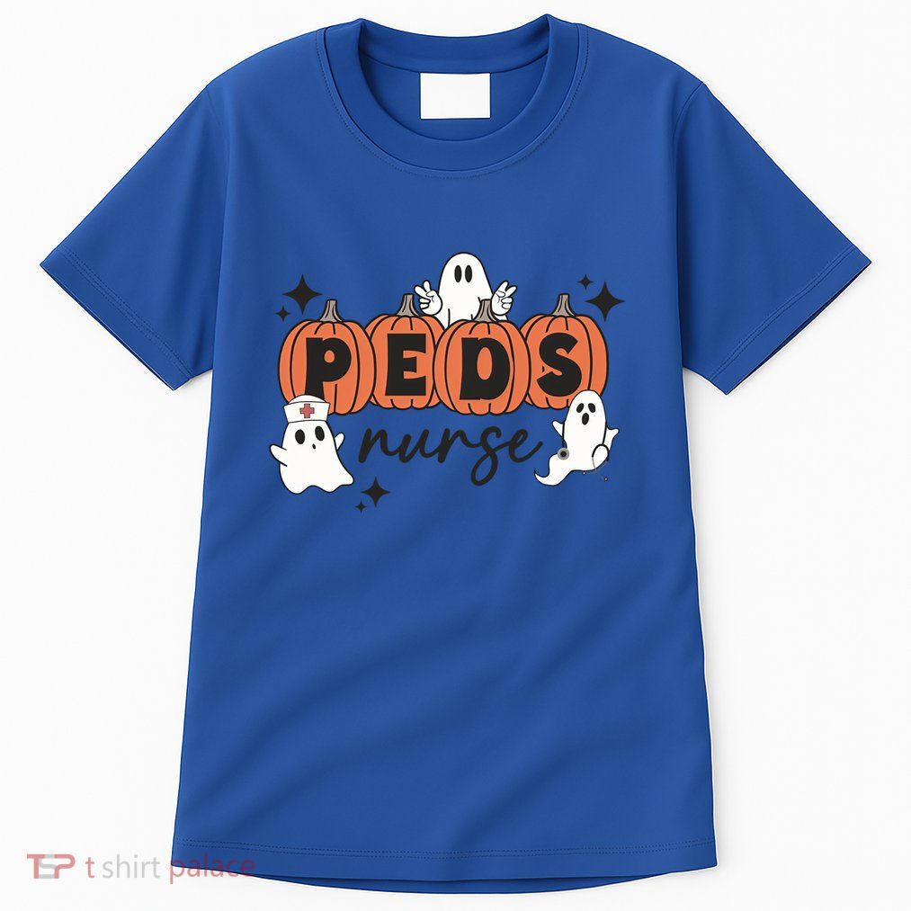 Peds Pediatric Nurse Halloween Boo Crew Ghost Pumpkins Funny Gift Tall T-Shirt