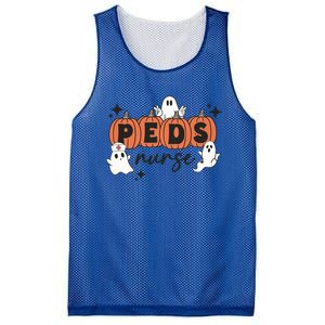 Peds Pediatric Nurse Halloween Boo Crew Ghost Pumpkins Funny Gift Mesh Reversible Basketball Jersey Tank