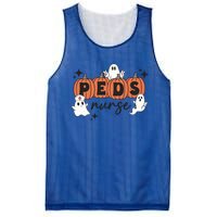 Peds Pediatric Nurse Halloween Boo Crew Ghost Pumpkins Funny Gift Mesh Reversible Basketball Jersey Tank