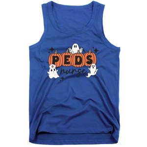 Peds Pediatric Nurse Halloween Boo Crew Ghost Pumpkins Funny Gift Tank Top