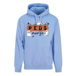 Peds Pediatric Nurse Halloween Boo Crew Ghost Pumpkins Funny Gift Unisex Surf Hoodie