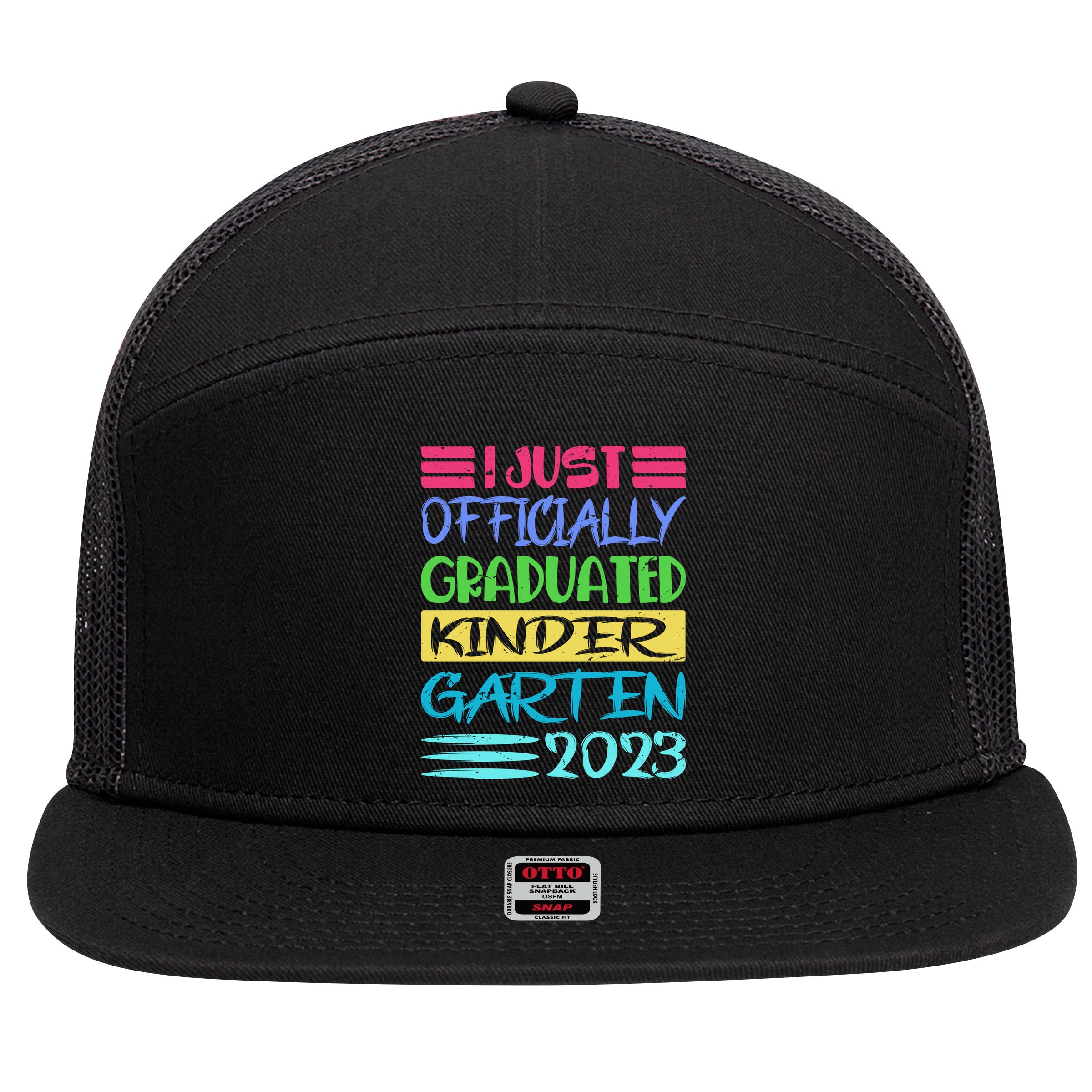 Kindergarten 7 Panel Mesh Trucker Snapback Hat