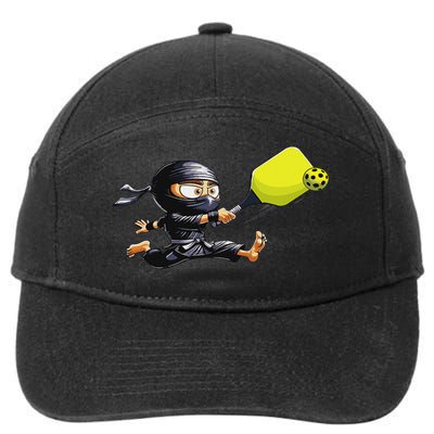 Pickleball Player Ninja 7-Panel Snapback Hat