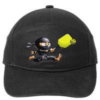 Pickleball Player Ninja 7-Panel Snapback Hat