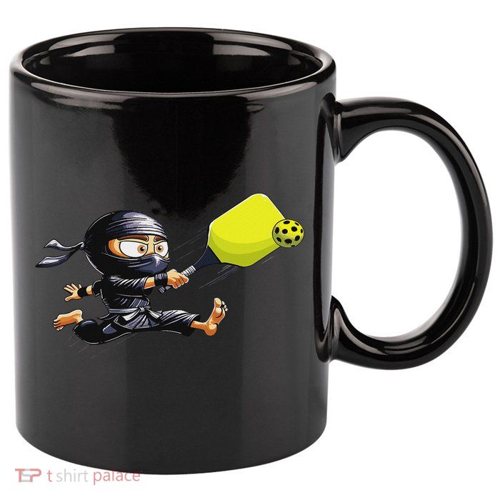 Pickleball Player Ninja 11oz C Handle Ceramic Mug