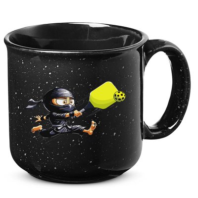 Pickleball Player Ninja 15oz Campfire Ceramic Mug