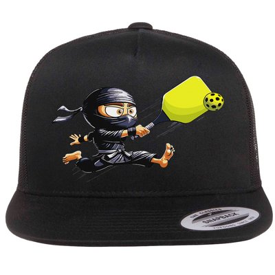 Pickleball Player Ninja Flatbill Hat