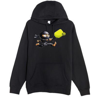 Pickleball Player Ninja Premium Pullover Hoodie