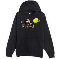 Pickleball Player Ninja Premium Pullover Hoodie