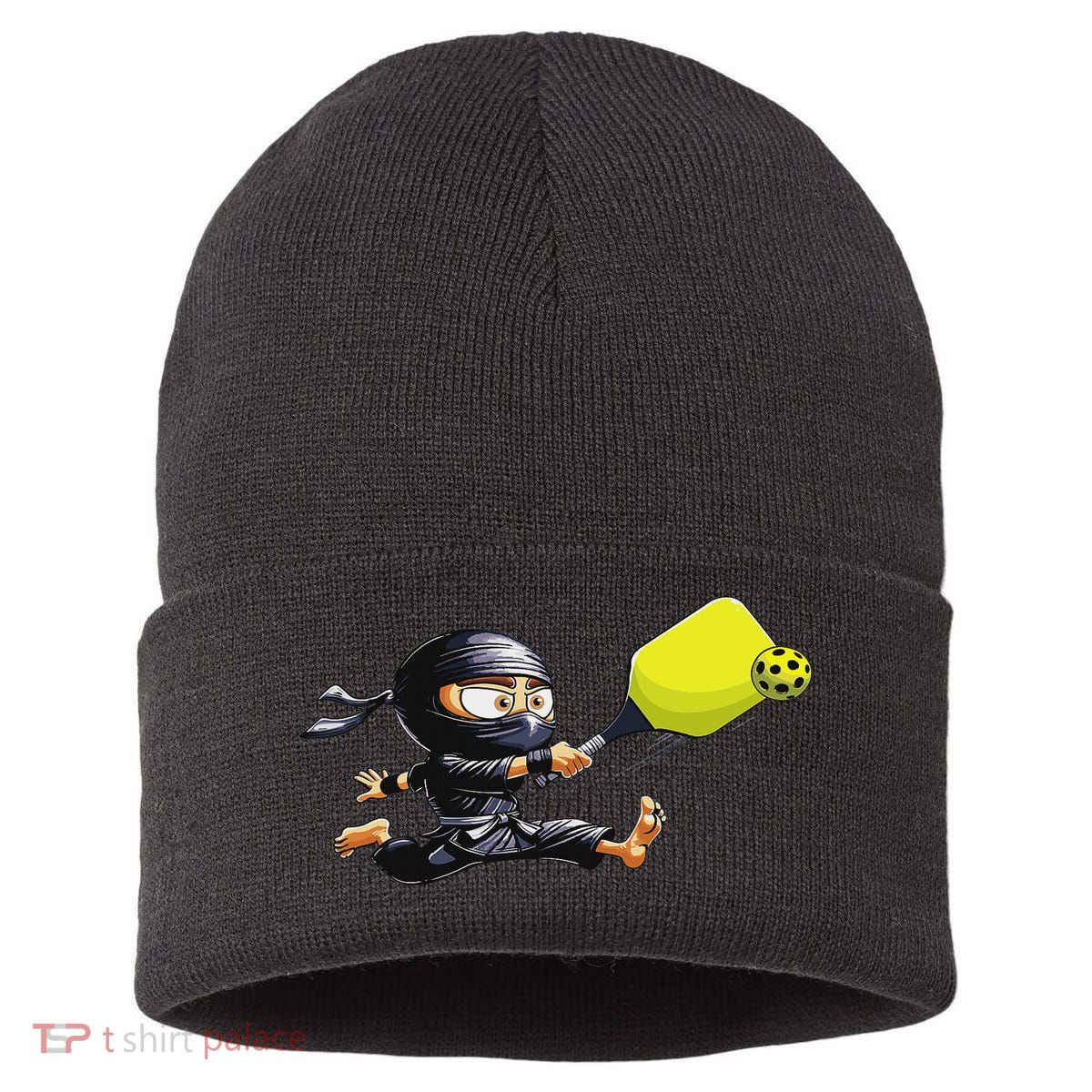 Pickleball Player Ninja Sustainable Knit Beanie