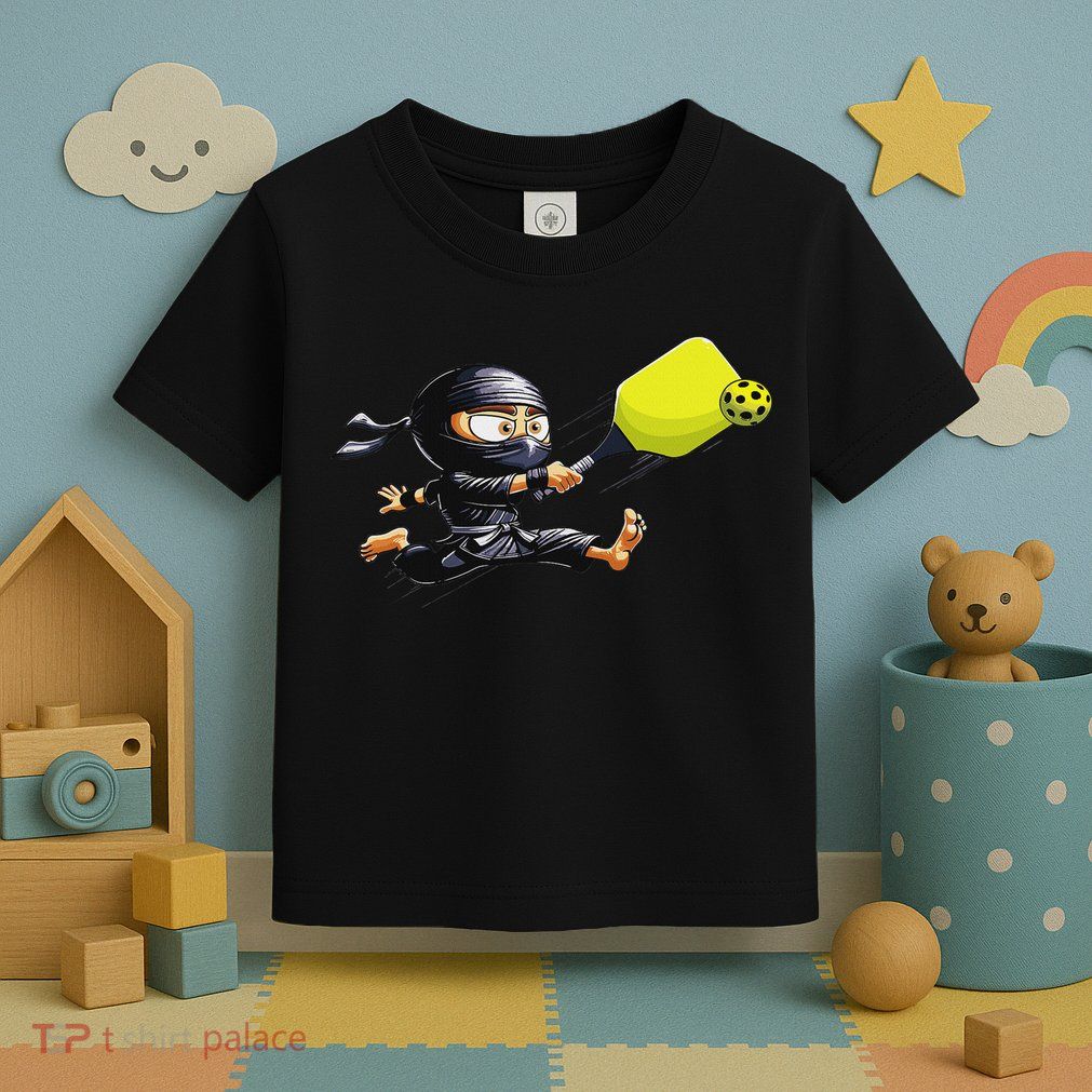 Pickleball Player Ninja Toddler T-Shirt
