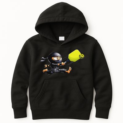 Pickleball Player Ninja Kids Hoodie