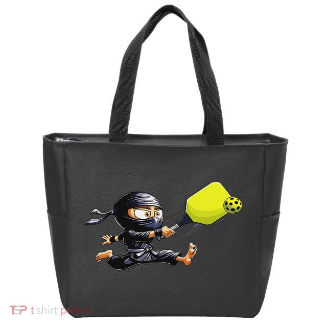 Pickleball Player Ninja Zip Tote Bag