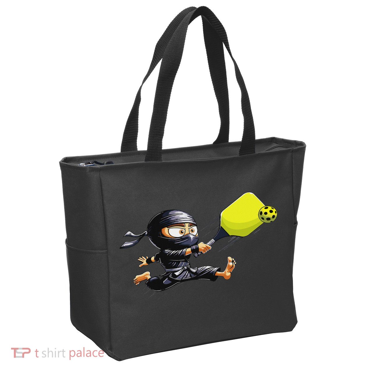 Pickleball Player Ninja Zip Tote Bag