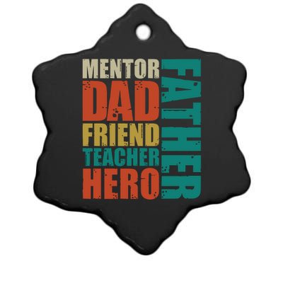 Cute Fathers Day Ceramic Star Ornament