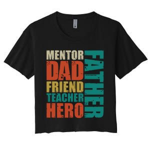 Cute Fathers Day Women's Crop Top Tee