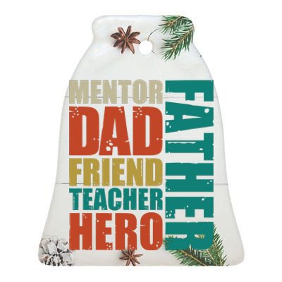 Cute Fathers Day Ceramic Bell Ornament