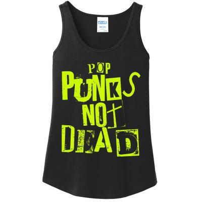 Pop Punks Not Dead Vintage Grunge Pop Punk Is Not Dead Ladies Essential Tank