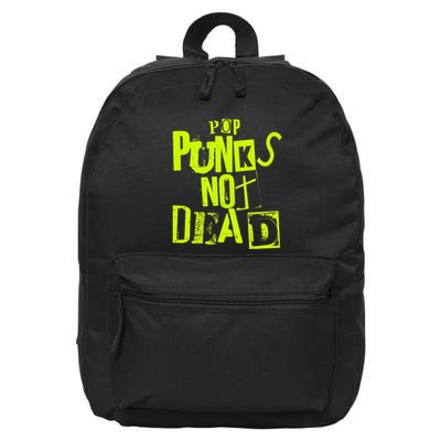 Pop Punks Not Dead Vintage Grunge Pop Punk Is Not Dead 16 in Basic Backpack