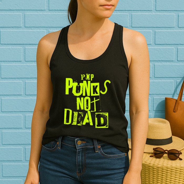 Pop Punks Not Dead Vintage Grunge Pop Punk Is Not Dead Womens Tank Top