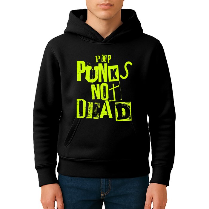 Pop Punks Not Dead Vintage Grunge Pop Punk Is Not Dead Kids Hoodie