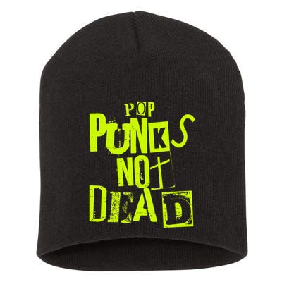 Pop Punks Not Dead Vintage Grunge Pop Punk Is Not Dead Short Acrylic Beanie