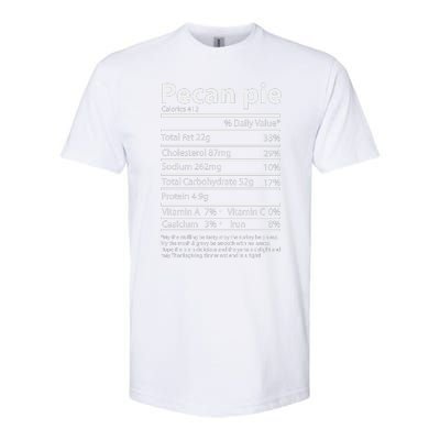 Pecan Pie Nutrition Facts Funny Thanksgiving Softstyle® CVC T-Shirt