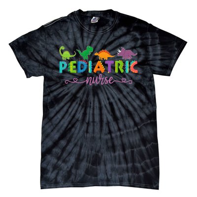 Picu Pediatric Nurse Dinosaurs Peds Nurse Tie-Dye T-Shirt