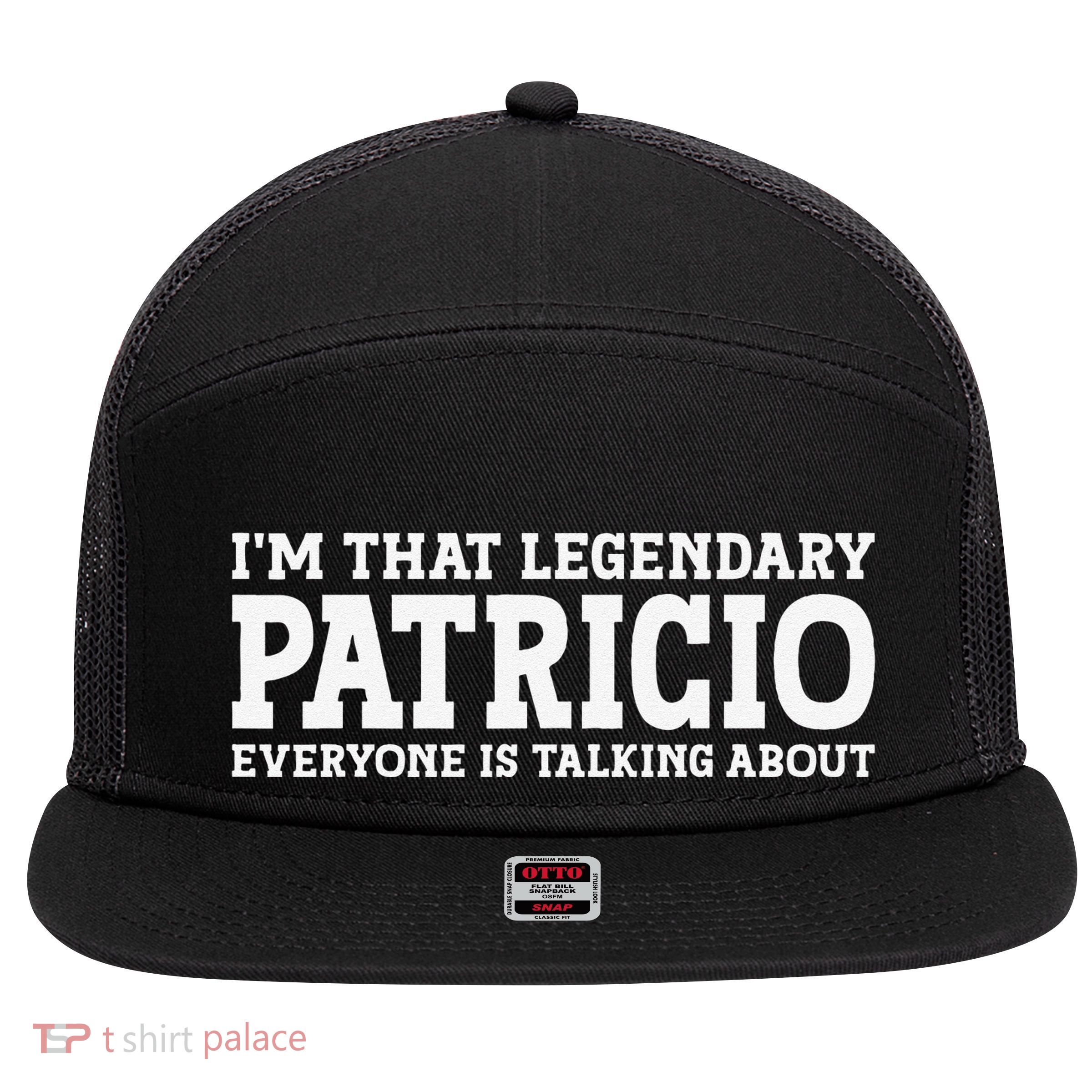 Patricio Personal Name First Name Funny Patricio 7 Panel Mesh Trucker Snapback Hat