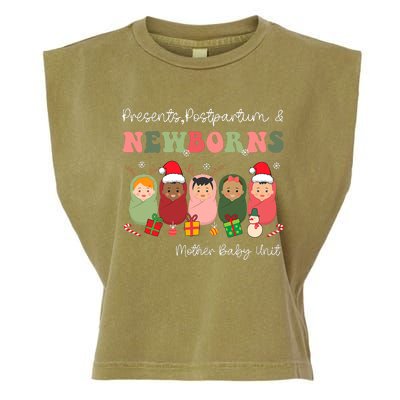 Presents Postpartum & Newborns Mother Baby Nurse Christmas Garment-Dyed Women's Muscle Tee